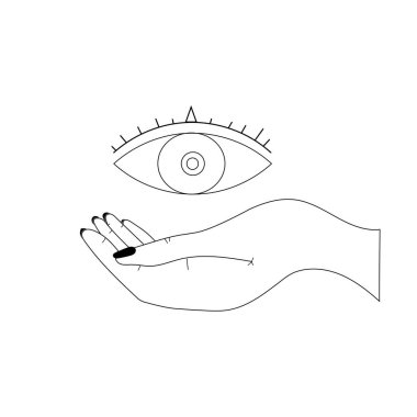 İnsan elleri masonik sembolün etrafını açar. Hepsi de kutsal kalp ve piramidin üzerindeki gözleri görür. Yeni Dünya Düzeni. Simya, din, maneviyat, okültizm. Vintage biçimi izole edilmiş renk vektör illüstrasyonu.