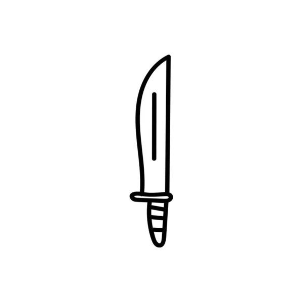 Illustrazione Vettoriale Disegnata Mano Del Coltello Schizzo Stile Doodle — Vettoriale Stock