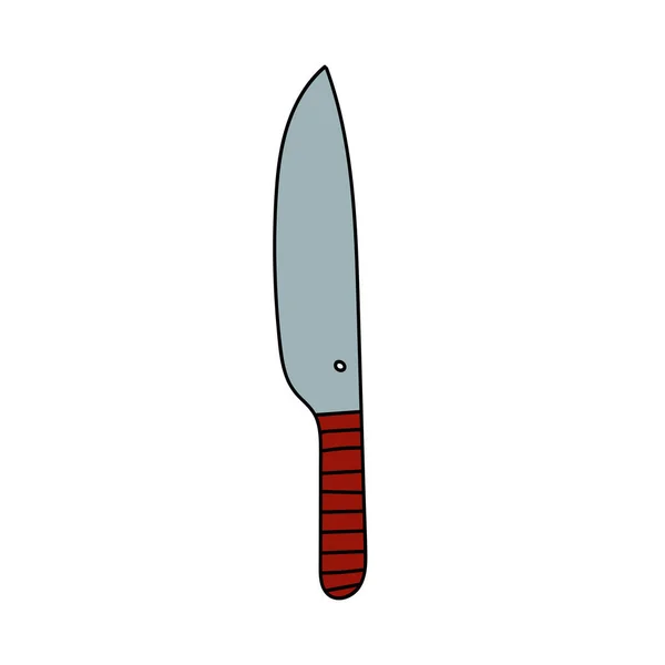 Couteau Pliant Illustration Vectorielle Dessinée Main Style Doodle Sur Fond — Image vectorielle
