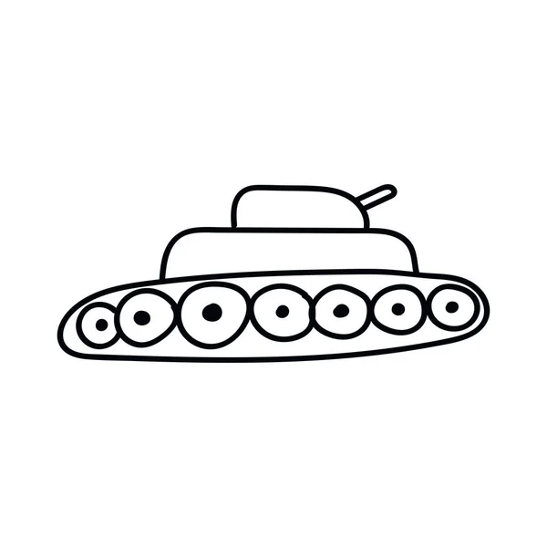 Tankikon Firka Vázlatsorokban Katonai Fegyverháború — Stock Vector