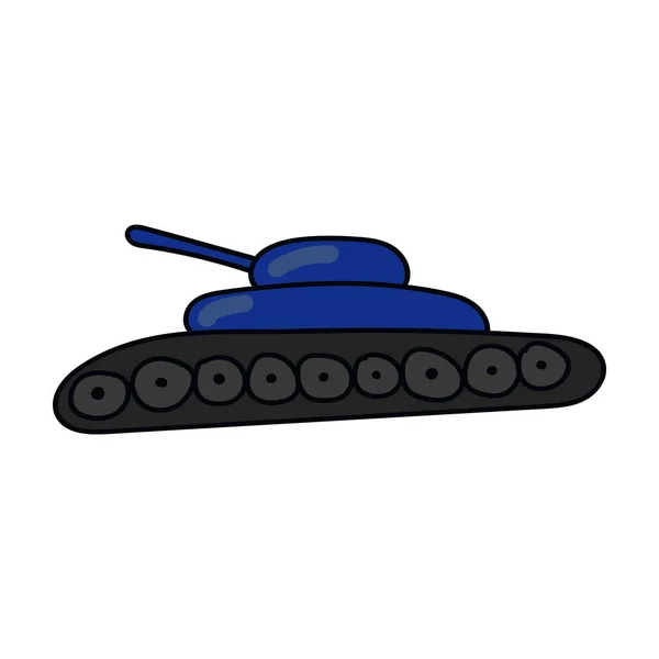 Tank Symbol Der Farbzeichnung Krieg Mit Militärischen Waffen — Stockfoto