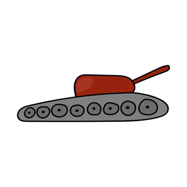 Tank Icon Color Drawing Military Weapon War — Stock Photo, Image