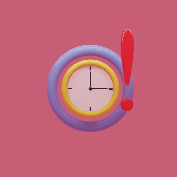 時間の概念だ パステルカラーの背景にアナログ時計 バナー チラシ ポスター ウェブサイトの最小限のデザイン 3Dレンダリング — ストック写真