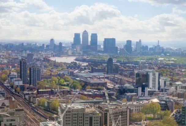 Londres. Vista en el moderno aria de negocios — Vídeo de stock