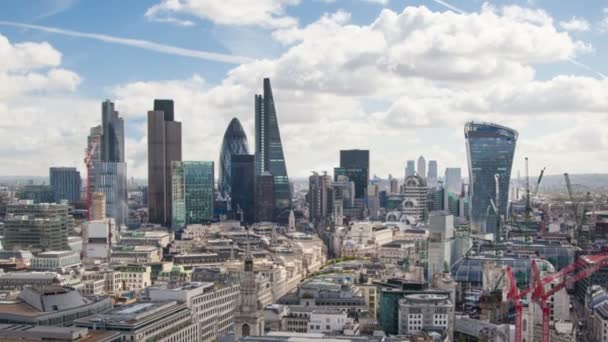 London. Blick auf moderne Business-Arie — Stockvideo