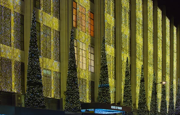 Christmas lights decoration at Oxford street and lots of people walking during the Christmas sale, London — Stock Photo, Image