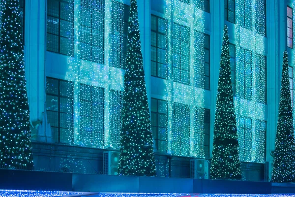 Christmas lights decoration at Oxford street and lots of people walking during the Christmas sale, London — Stock Photo, Image