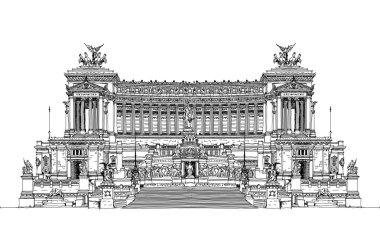 Sunak (Altare della Patria) 1925 vatanın. Piazza Venezia. Vittorio Emanuele II Roma, İtalya. Robot resim koleksiyonu
