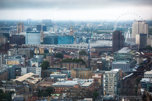 Luchtfoto van City of London, Londen Uk — Stockfoto