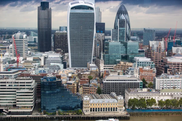 Luchtfoto van City of London, Londen Uk — Stockfoto