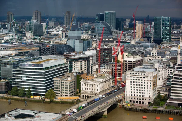 Widok z lotu ptaka City of London, London Uk — Zdjęcie stockowe