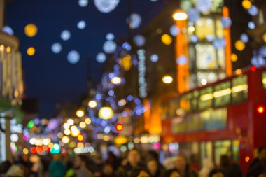 Şehir ışıkları, bulanık görüntü arka planı için