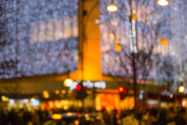 Şehir ışıkları, bulanık görüntü arka planı için