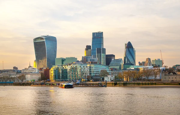 City of London widok na zachód słońca — Zdjęcie stockowe