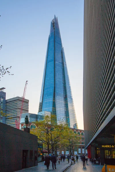 Éclat de verre au coucher du soleil, Londres — Photo