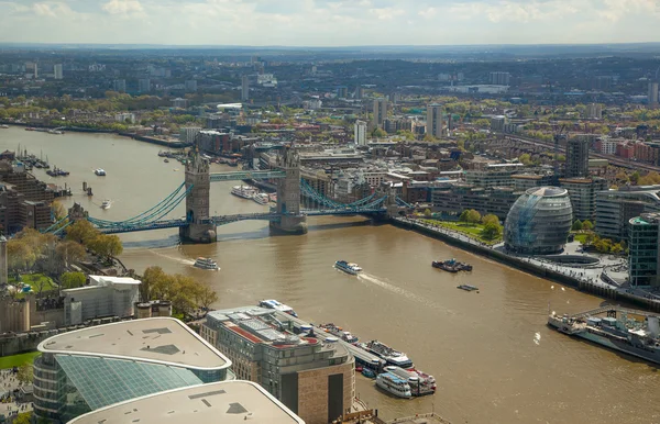 伦敦金融城从 32 楼。伦敦 — 图库照片