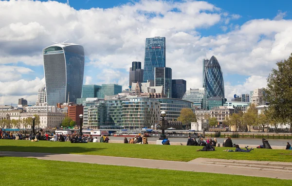 Pohled na londýnské City. Velká Británie — Stock fotografie