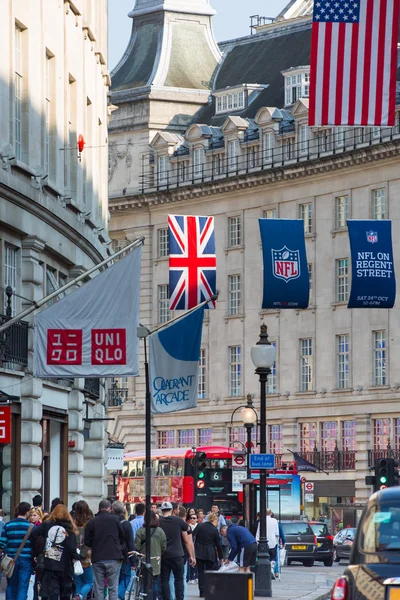 Regent street, Londra İngiltere — Stok fotoğraf