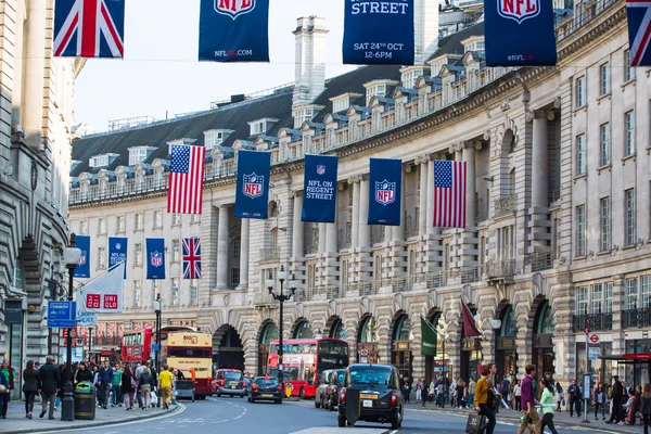 Regent street, Londra İngiltere — Stok fotoğraf