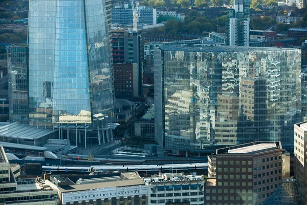 Luchtfoto van City of London, Verenigd Koninkrijk — Stockfoto