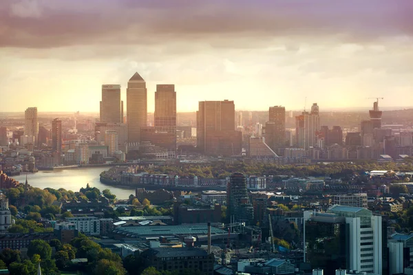 Luchtfoto van City of London, Verenigd Koninkrijk — Stockfoto