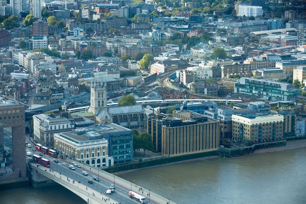 Widok z lotu ptaka City of London, Wielka Brytania — Zdjęcie stockowe