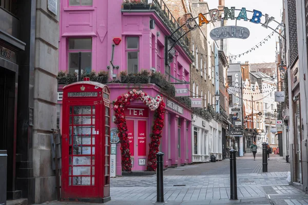 London Februari 2021 Carnaby Street Een Autovrije Winkelstraat Soho Londense — Stockfoto