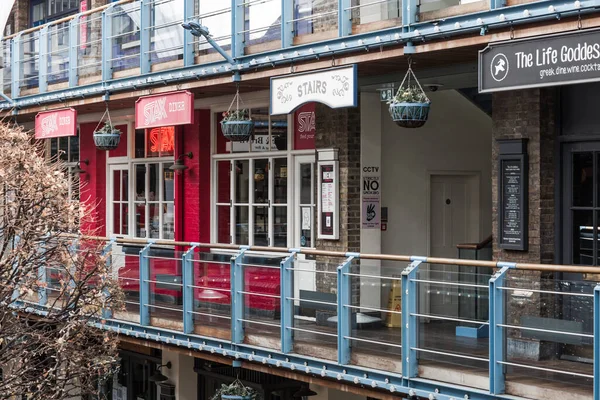 Londra Ngiltere Şubat 2021 Kingly Caddesi Restoranları Kafe Alanı Ulusal — Stok fotoğraf