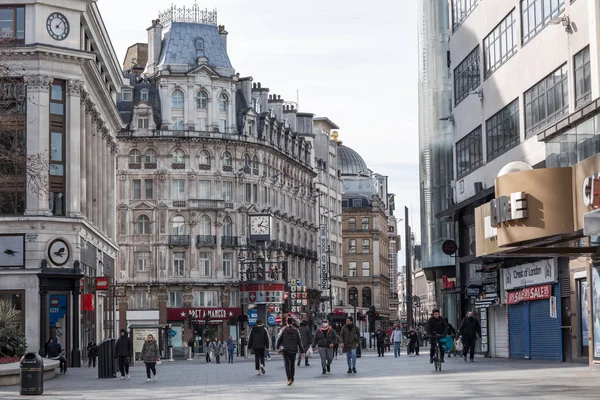 Londres Reino Unido Febrero 2021 Strand Una Calle Importante Ciudad — Foto de Stock