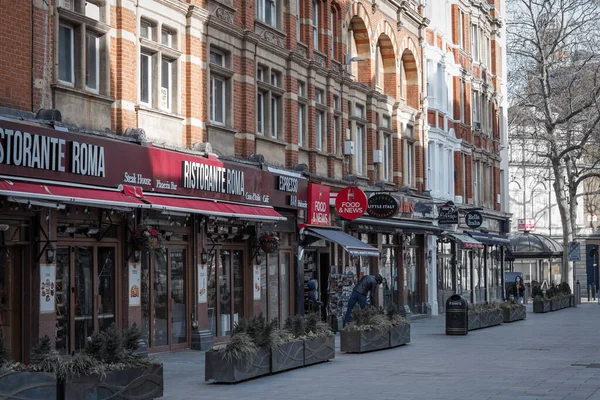 London February 2021 Strand Major Thoroughfare City Westminster Strand View — Stock Photo, Image