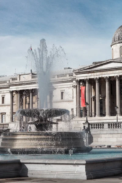 Londyn Wielka Brytania Lutego 2021 Narodowe Muzeum Galerii Trafalgar Square — Zdjęcie stockowe