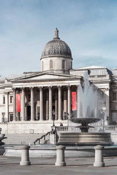 Londres Reino Unido Febrero 2021 Museo Galería Nacional Trafalgar Square — Foto de Stock