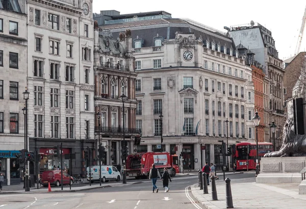 Londyn Wielka Brytania Lutego 2021 Puste Ulice Londynu Podczas Zamknięcia — Zdjęcie stockowe