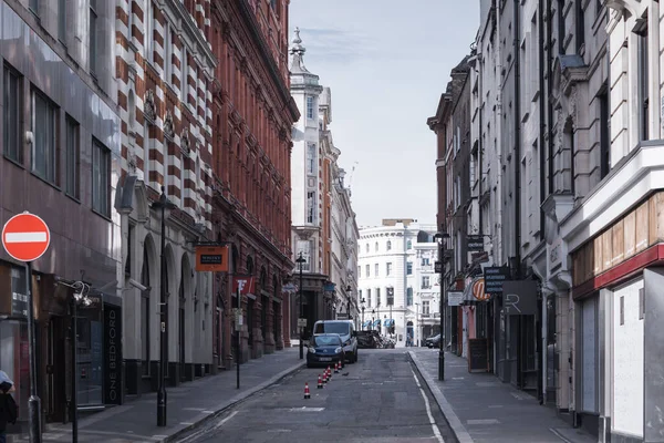 Londra Regno Unito Febbraio 2021 Empty Streets City London Durante — Foto Stock