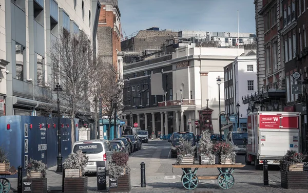 Londen Groot Brittannië Februari 2021 Covent Garden Square Leeg Geen — Stockfoto