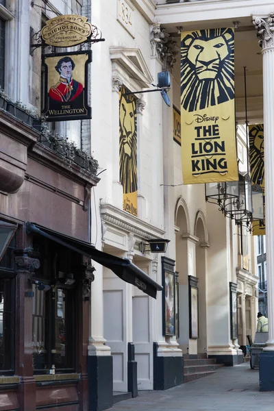 Londra Ngiltere Şubat 2021 Lyceum Tiyatrosu Lion King Müzikalinin Tecrit — Stok fotoğraf