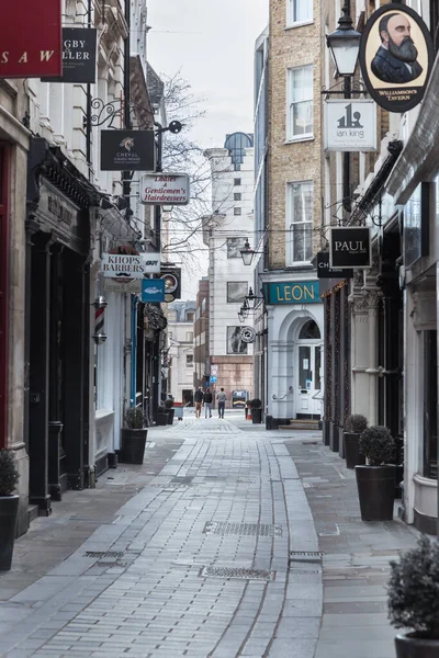 Londen Verenigd Koninkrijk Februari 2021 Old Street Lege Straten City — Stockfoto