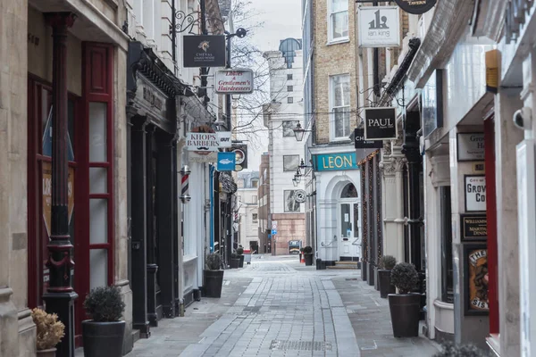 Londra Febbraio 2021 Old Street Strade Vuote City Londra Durante — Foto Stock