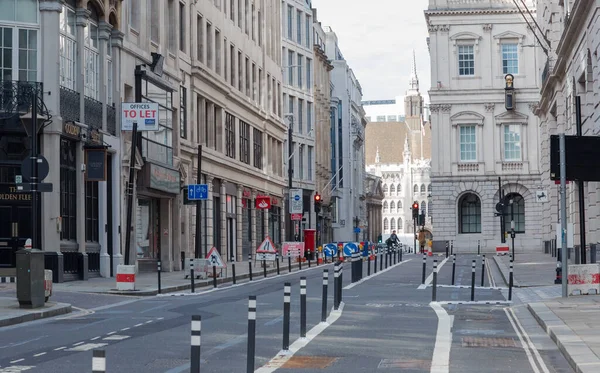 Londra Regno Unito Febbraio 2021 Empty Streets City London Durante — Foto Stock