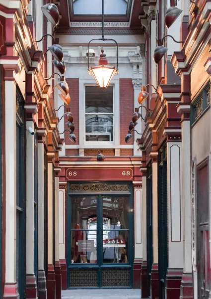 London February 2021 Leadenhall Market Closed People Empty Streets City — Stock Photo, Image