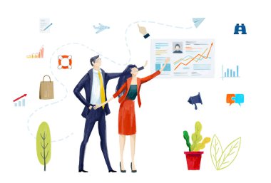 İş adamları, ofiste çalışan yaratıcı ekip. Gelecek projesi, konsept geliştirme. Profesyonel rekabet. Girişim, Amaçlı Düşünme, Finansal Hizmetler, Bankacılık, Stratejik Planlama, Bilgi İşletme Konsepti. Sayısal Görüntü 