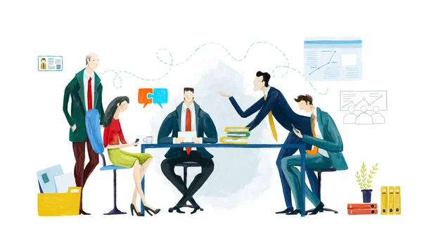 Business People Creative Team Working Office Future Project Developing Concept — Stock Photo, Image