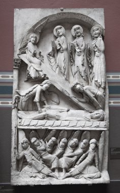 London, İngiltere - Ağustos 24, 2014: din heykelleri ve kabartmaları victoria ve albert Müzesi'nde. v & bir müze olan dünyanın en büyük