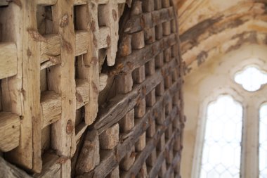 Chepstow castle, Galler, İngiltere - 26 Temmuz 2014: chepstow castel Harabeleri, Vakıf, 1067-1188. wye Nehri kıyısında yer alan