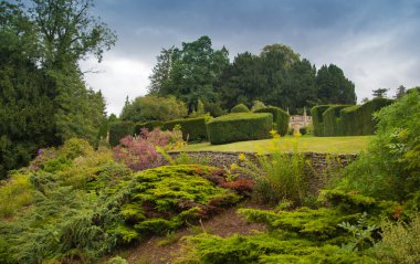Chippenham, İngiltere - Ağustos 9, 2014: castle combe, lüks evi ve bahçesi açık bir otel ve golf club
