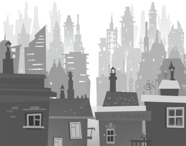 bir sürü bina şehir arka plan