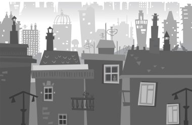 bir sürü bina şehir arka plan