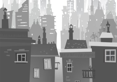 bir sürü bina şehir arka plan