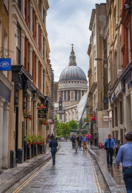 London, İngiltere - 18 Ağustos 2014: st. Paul Katedrali, Bahçe Manzarası