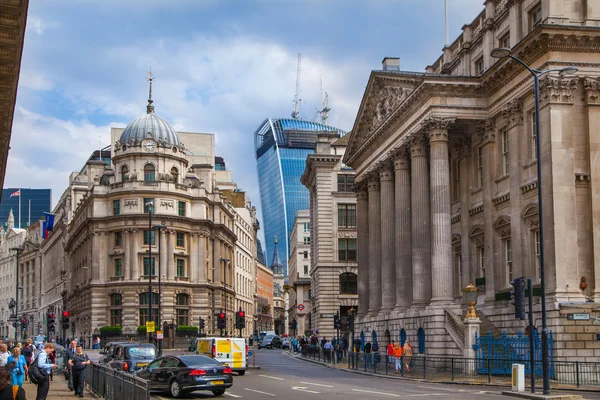London, Uk - 22. August 2014: Bank of England Straße — Stockfoto